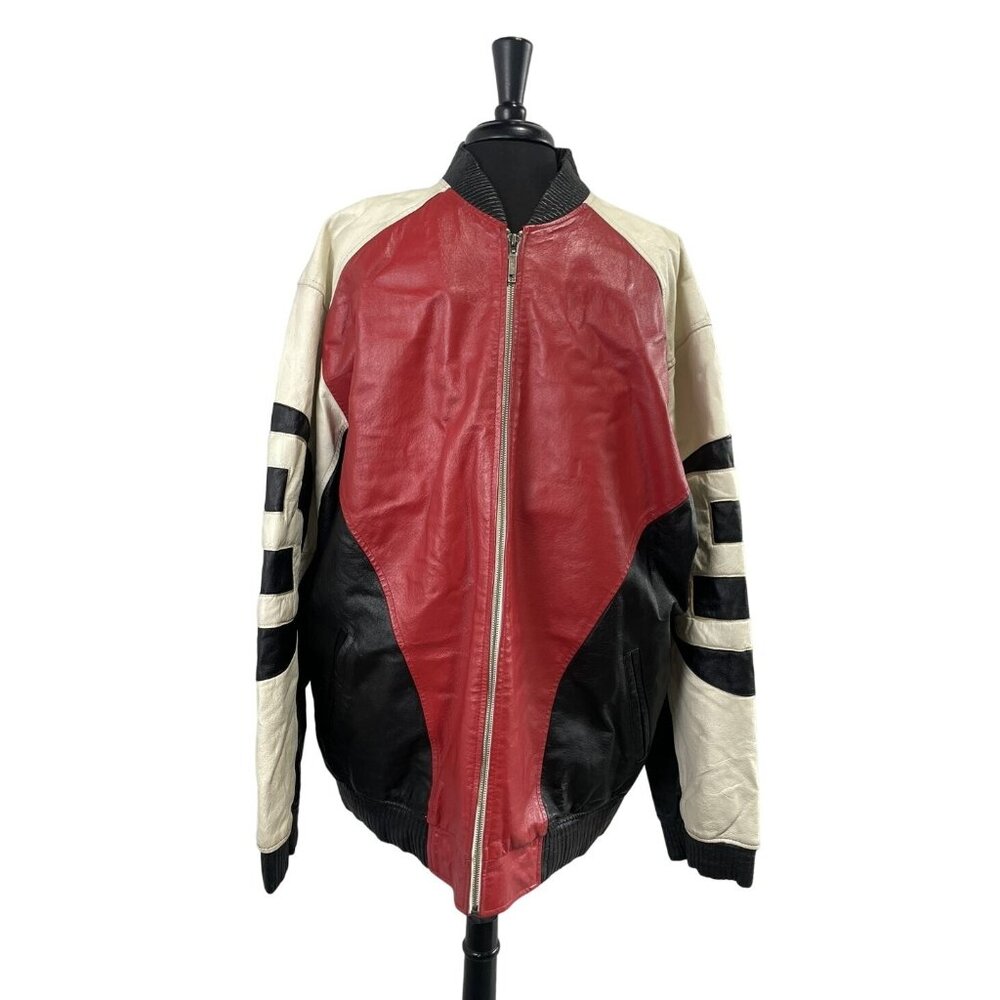 Vintage Bubble Well Leather 8 Ball Jacket